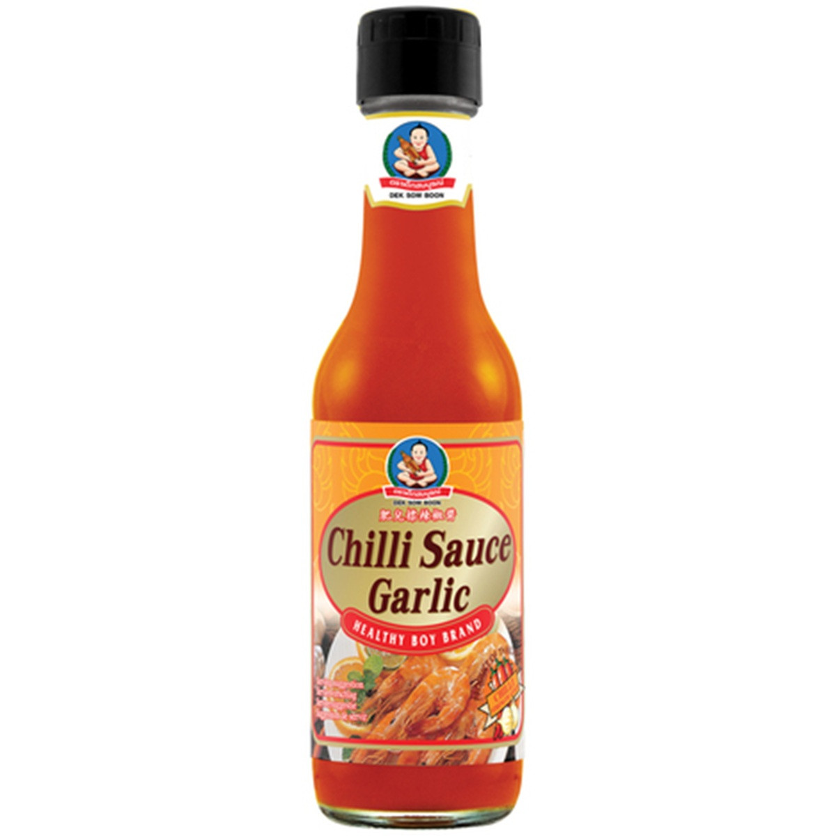 Healthy boy chili saus met knoflook 250ml