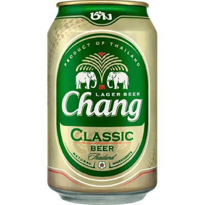 Chang beer can 5% alc 330ml