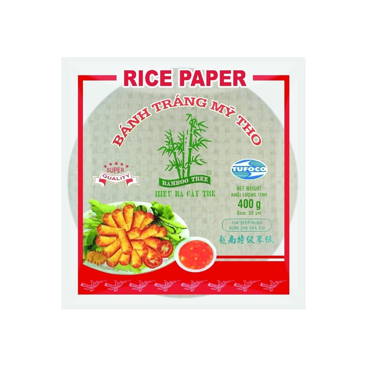 Bamboo Tree papier de riz pour la friture 400gr
