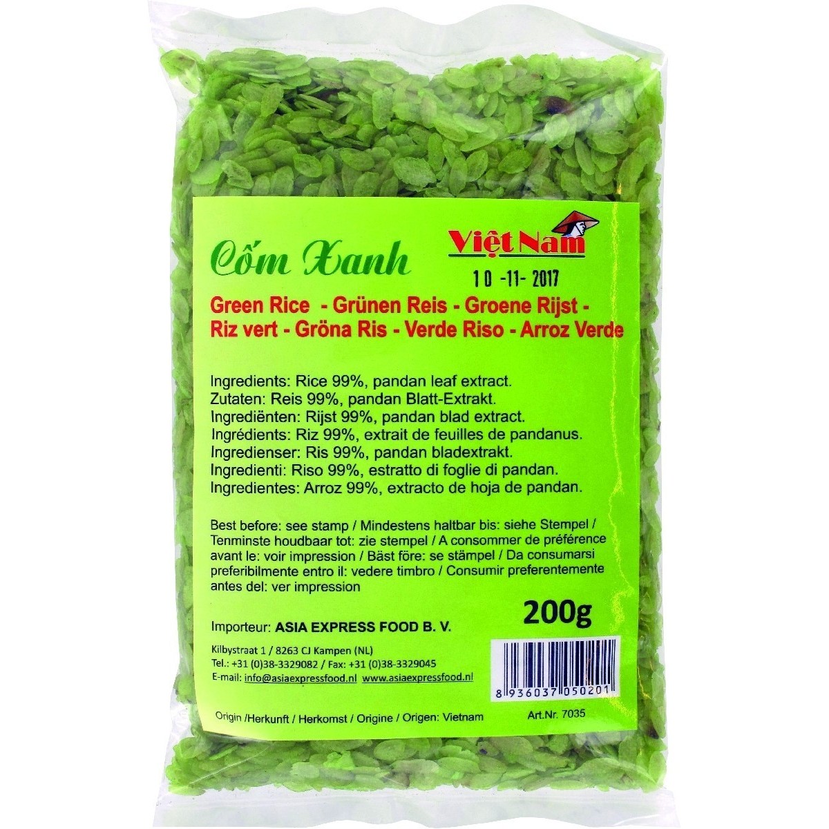 Viet Nam green rice flakes 200gr