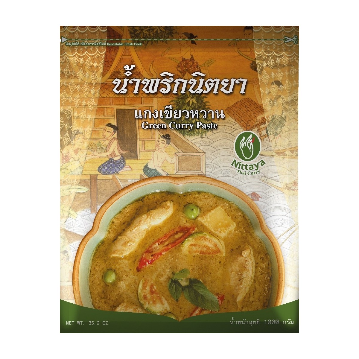Nittaya pâte de curry vert 1kg