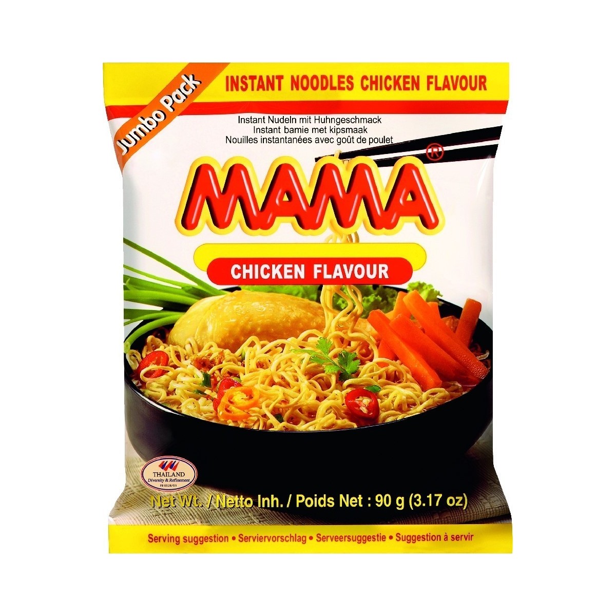 Mama jumbo instant noodles with chicken 90gr