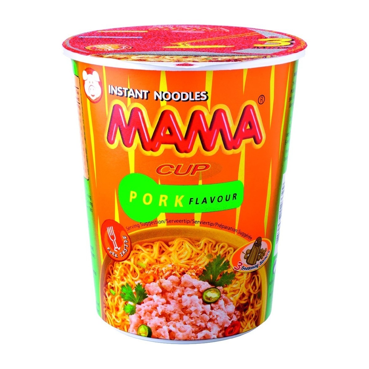 Mama cup instant noodles with pork 70gr