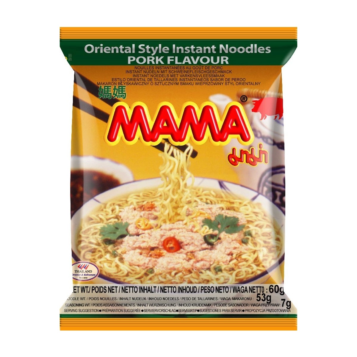 Mama instant noodles with pork 60gr