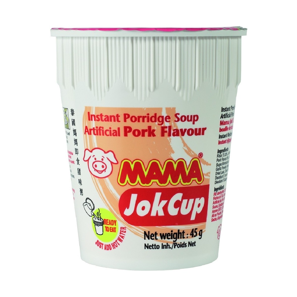 Mama jok cup soupe bouillie (porridge) au porc 45gr