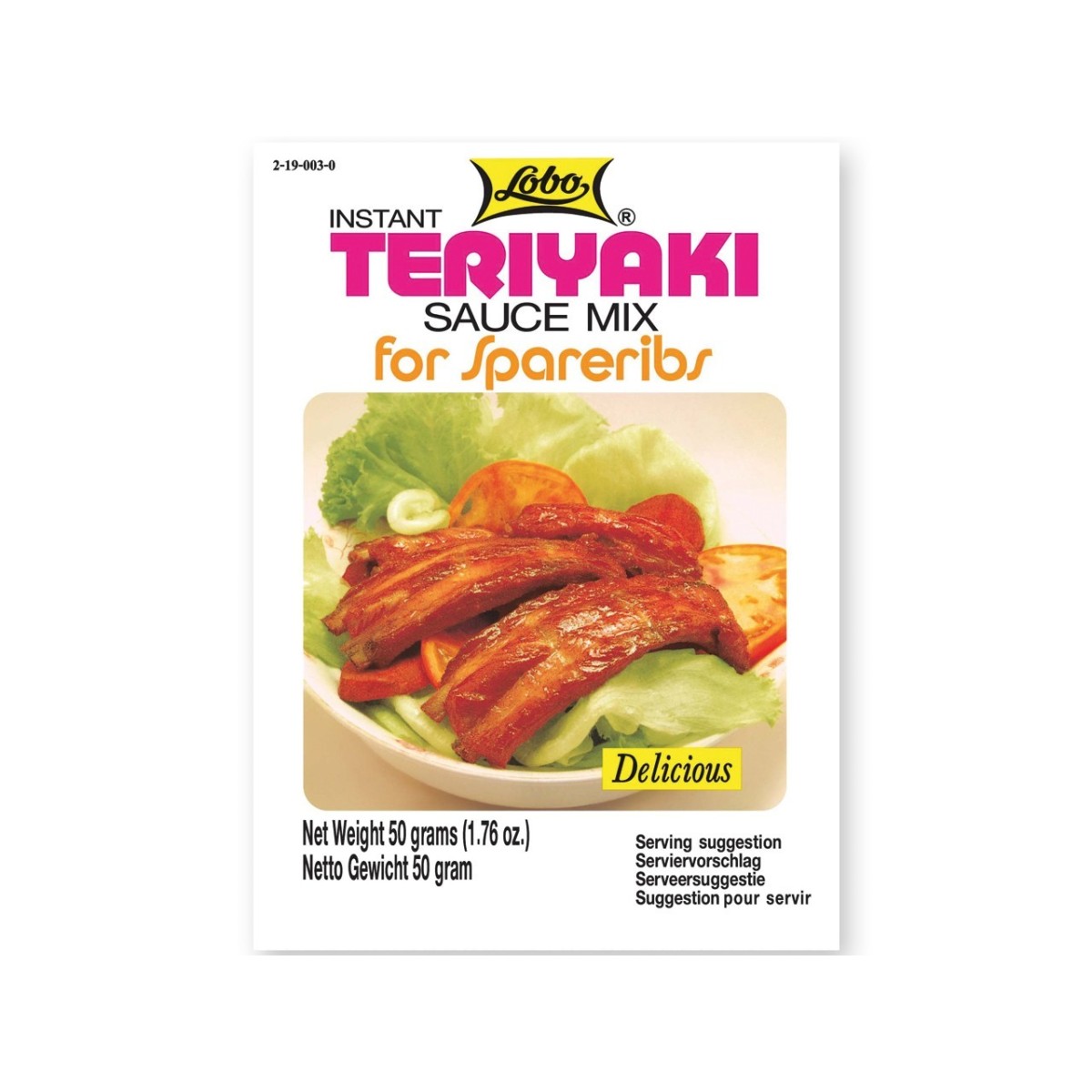 Lobo teriyaki sauce mix for ribs 50gr