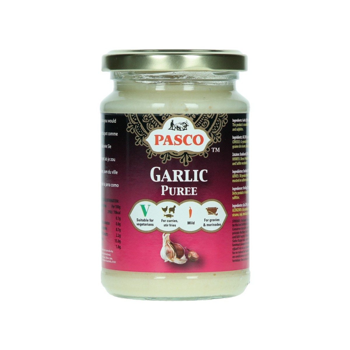 Pasco purée d'ail 270gr