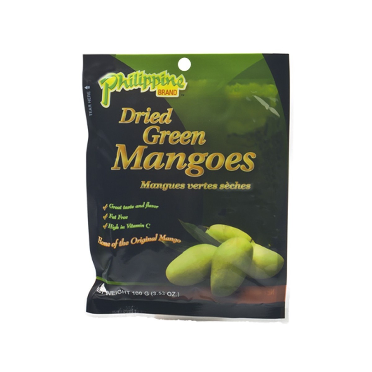Philippine Brand dried green mango pieces 100gr