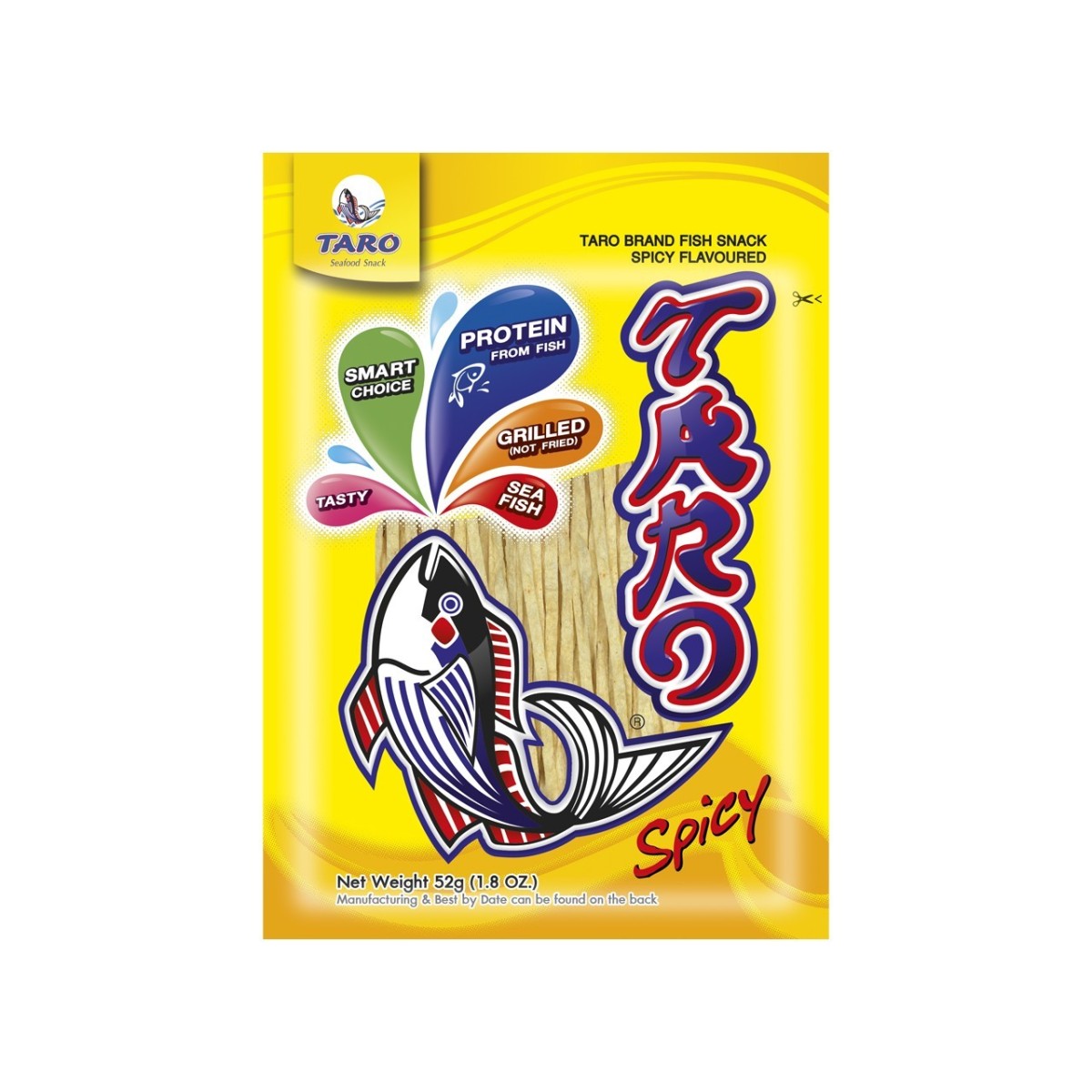 Taro hot fish snack 52gr