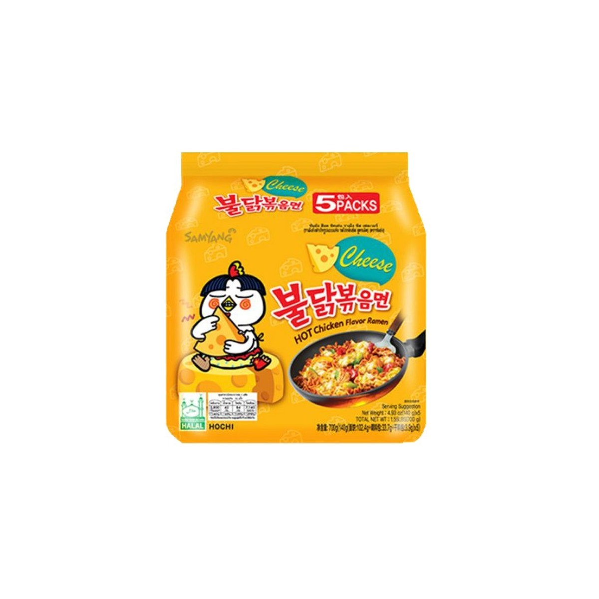 SamYang instant ramen noedels met kaas en kip 5x 140gr