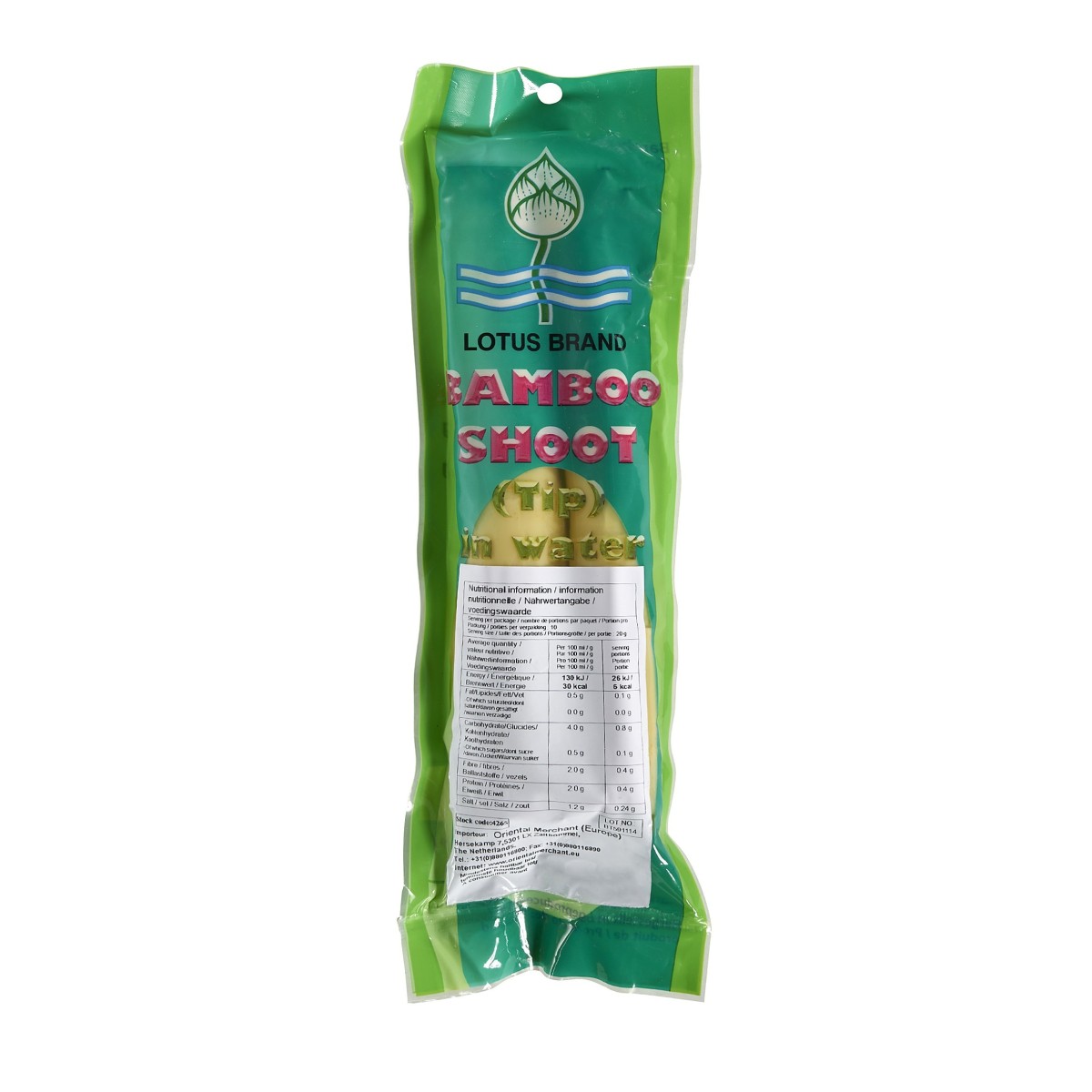 Lotus bamboescheuten tips 250gr