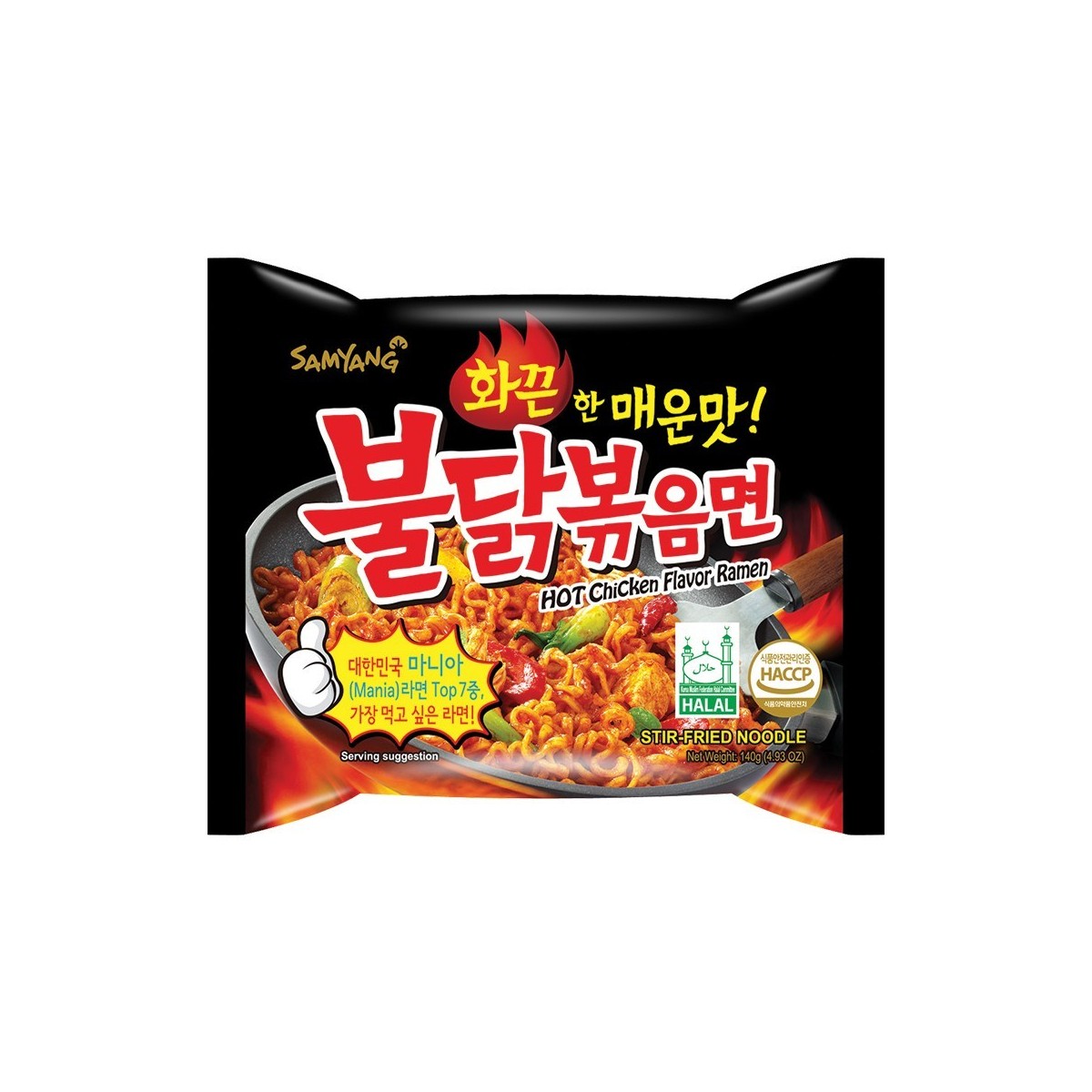SamYang pikante instant ramen noedels met kip 5x140gr