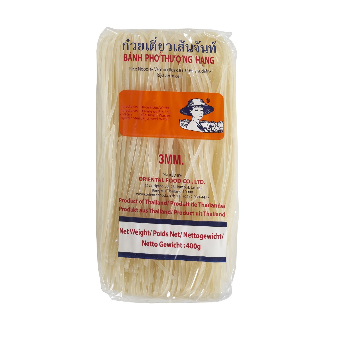 Farmer rice sticks (uncut) 3mm 400gr