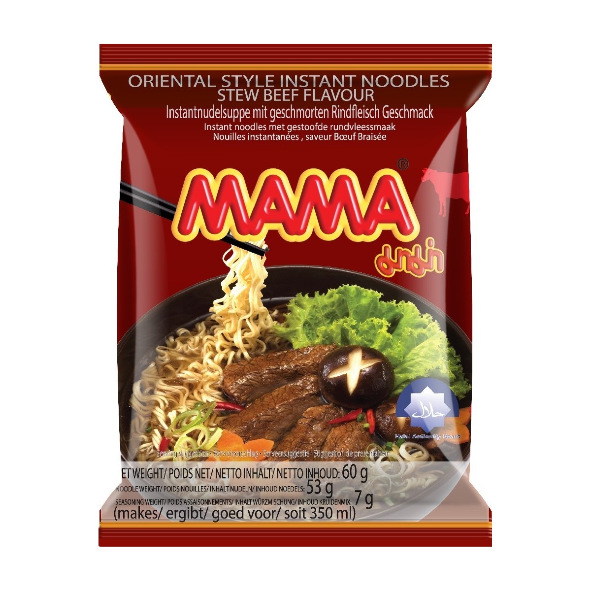 Mama nouilles instantanées au boeuf 60gr