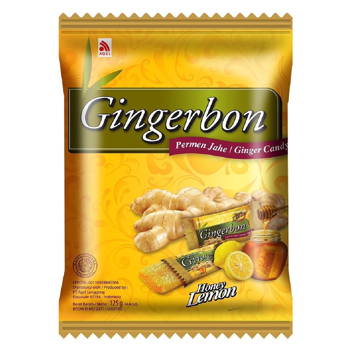 Agel gingerbon gingembre miel-lime 125gr