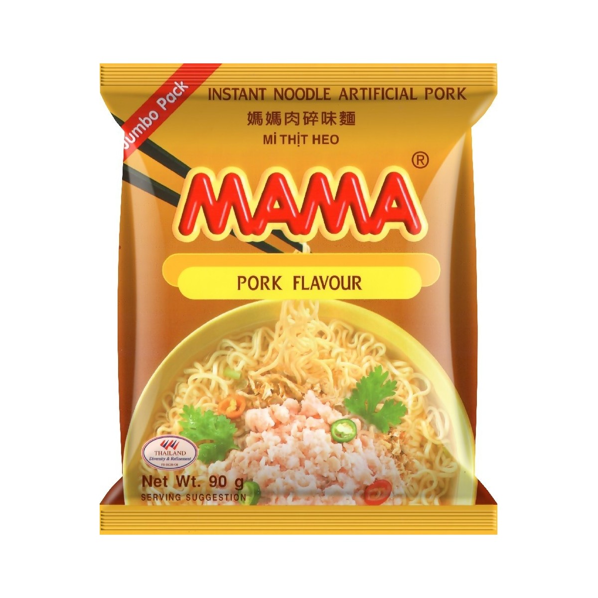 Mama Instant Nudeln Jumbo mit Schwein 90gr