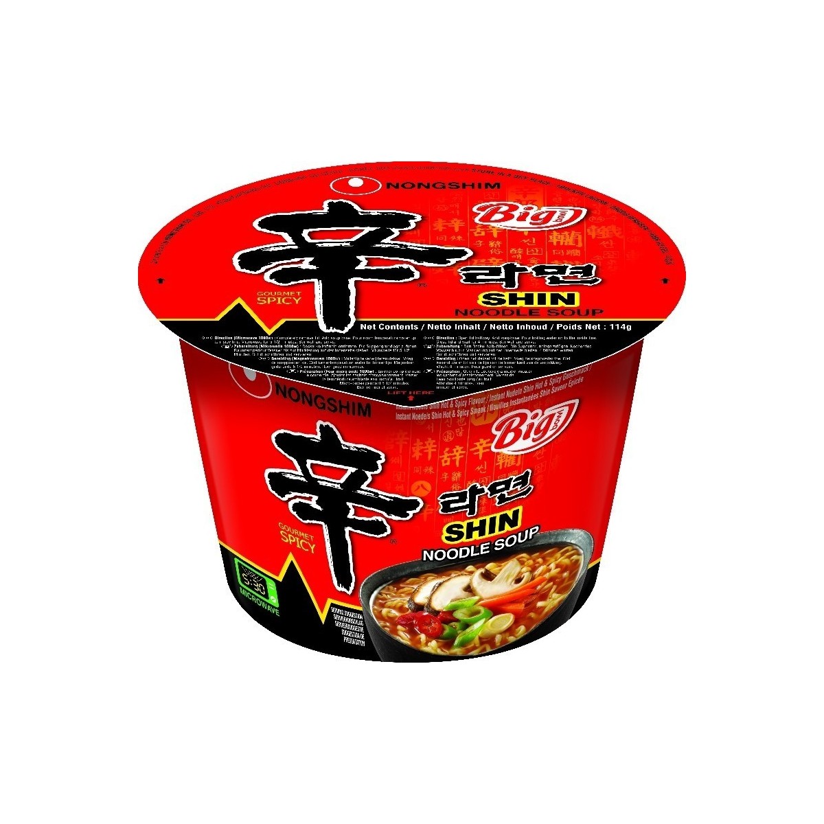Nongshim bowl soupe de nouilles instantanées épicées shin 114gr