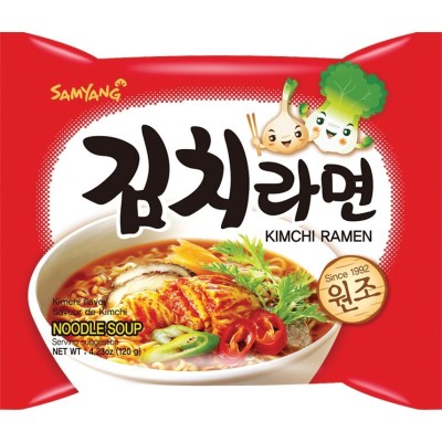 SamYang instant ramen noodle soup with kimchi 120gr