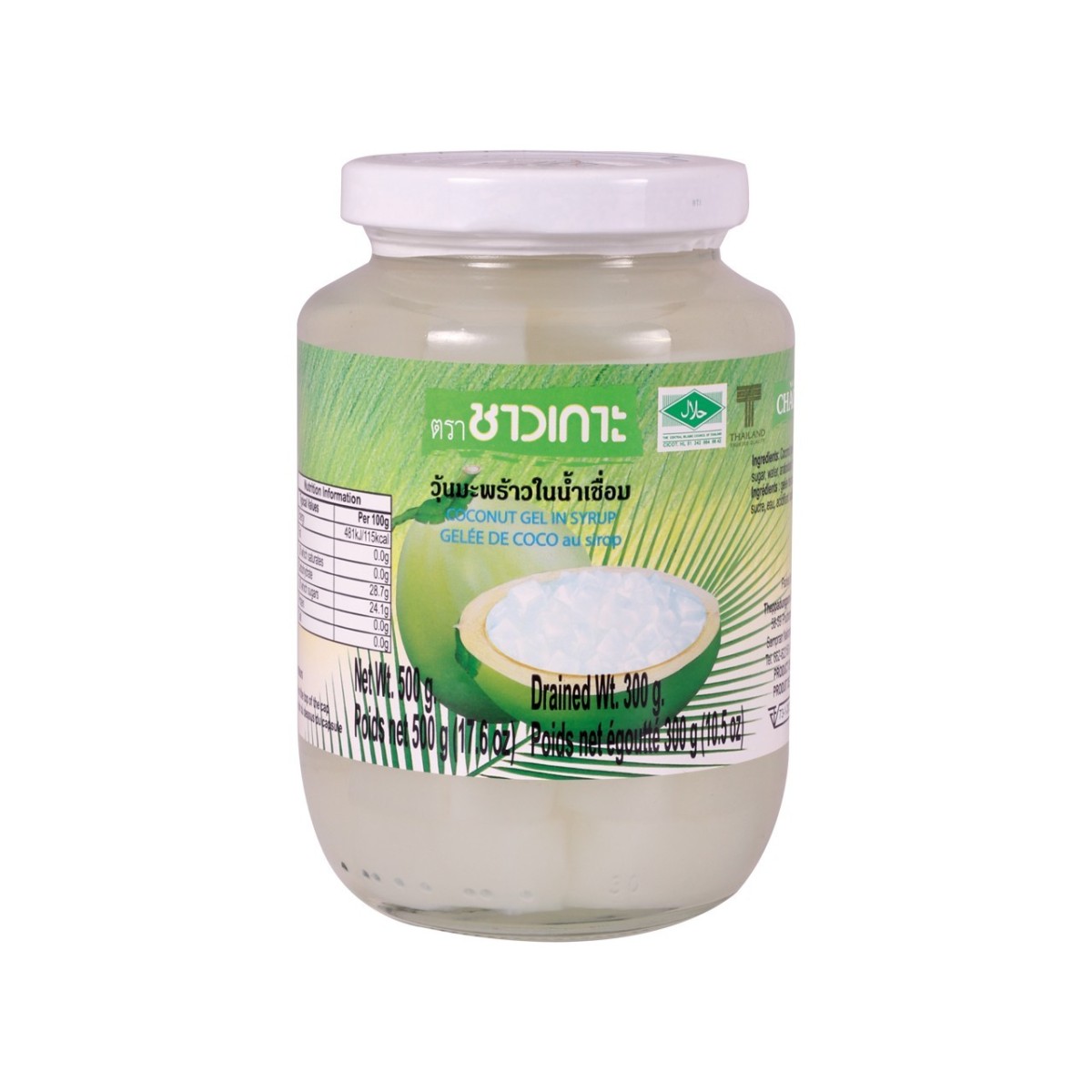 Chaokoh coconut gel in syrup 500gr