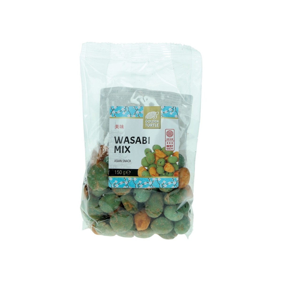 Golden turtle aziatische snackmix met wasabi 150gr