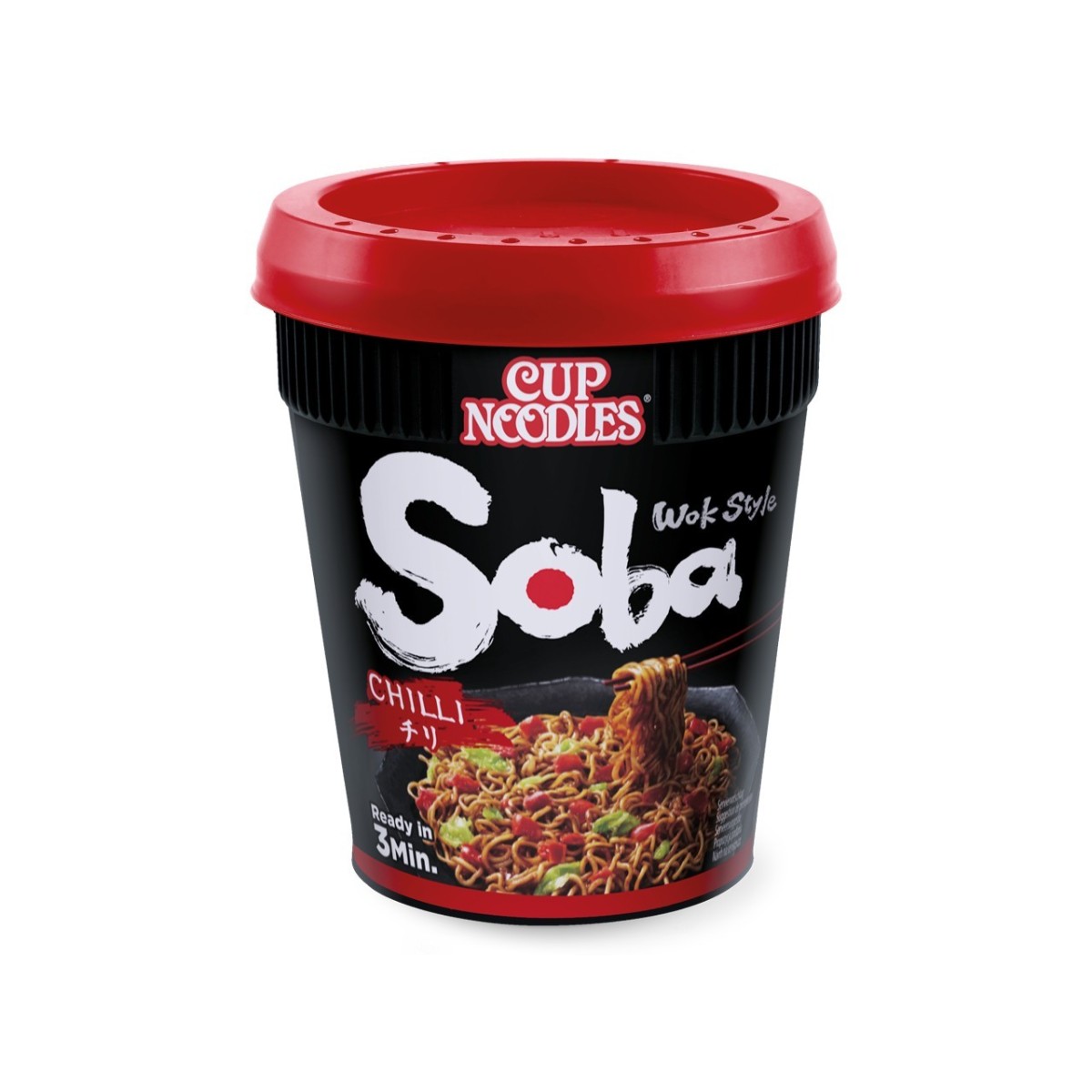 Nissin cup soba noedels met chili 92gr
