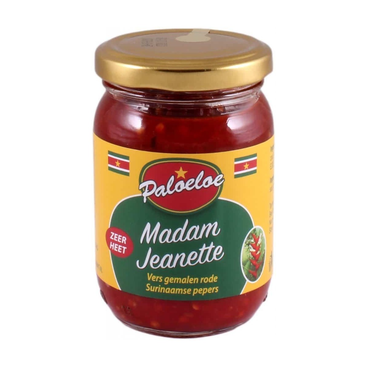 Paloeloe madame jeanette piments rouges moulus frais du Suriname 200gr