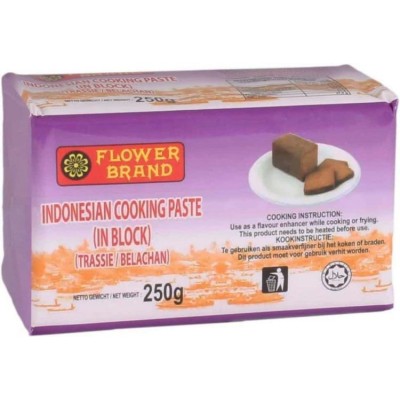 Flower Brand trassie belachan pâte pour cuire indonésiennes 250gr