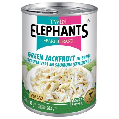 Twin Elephants Jacquier vert effiloché (pulled) 540gr