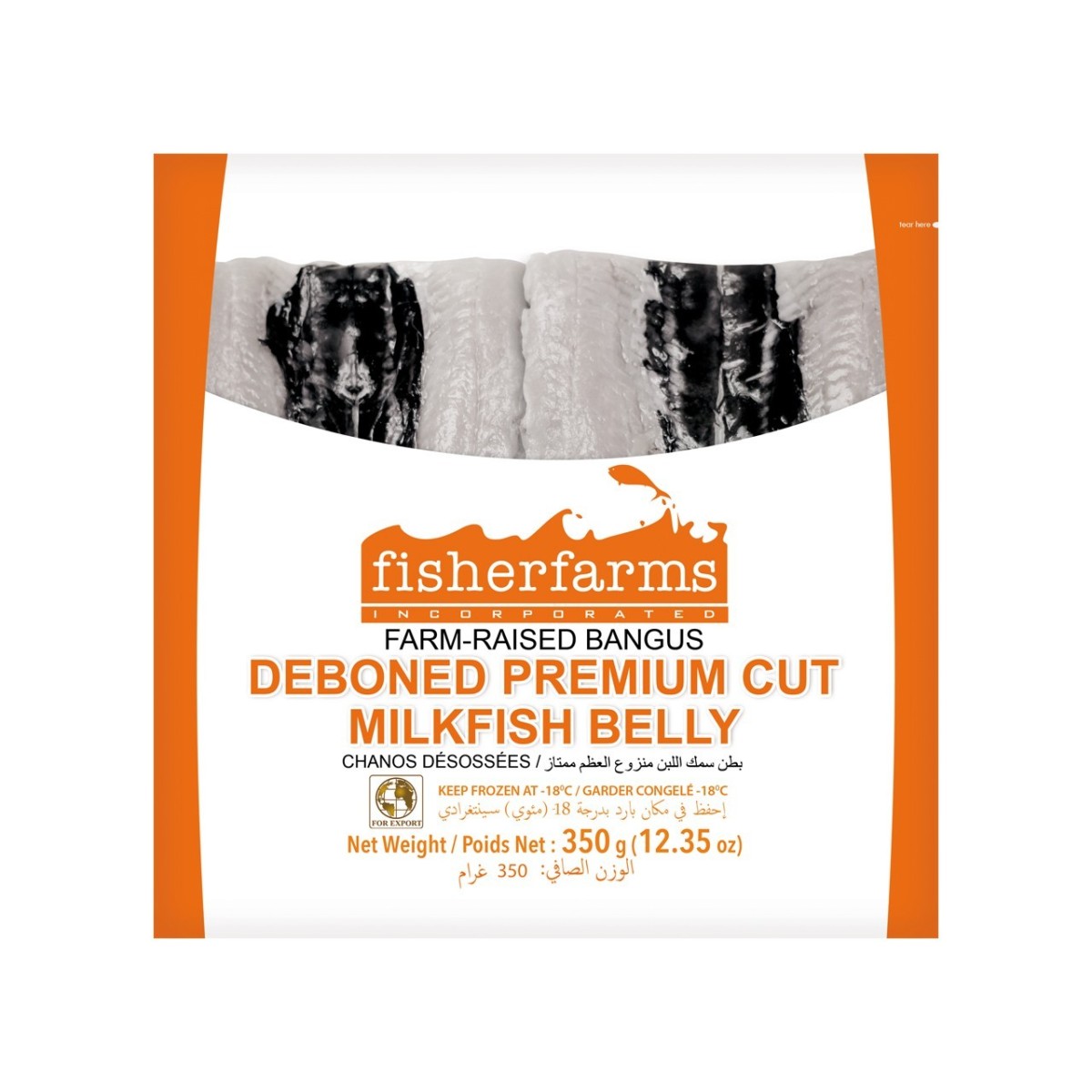Fisherfarms filleted milk fish 350gr