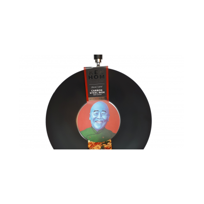 Ken Hom carbon wok with handle 35cm