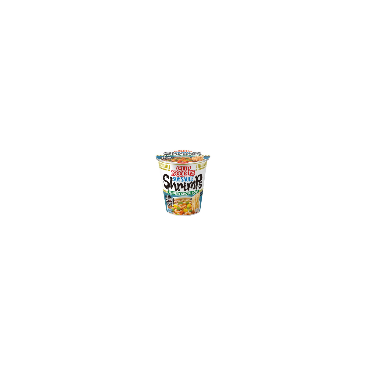 Nissin cup shoyu soupe de nouilles instantanées aux crevettes et sauce soja 63gr