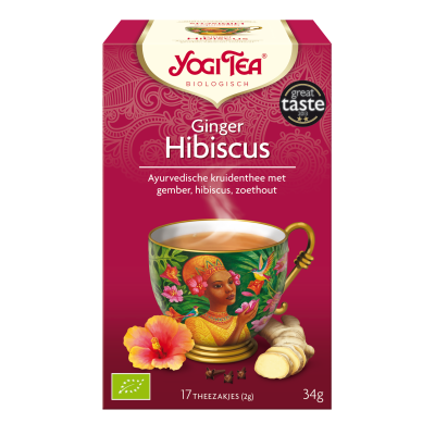 Yogi Tea gember hibiscus thee 17 stuks