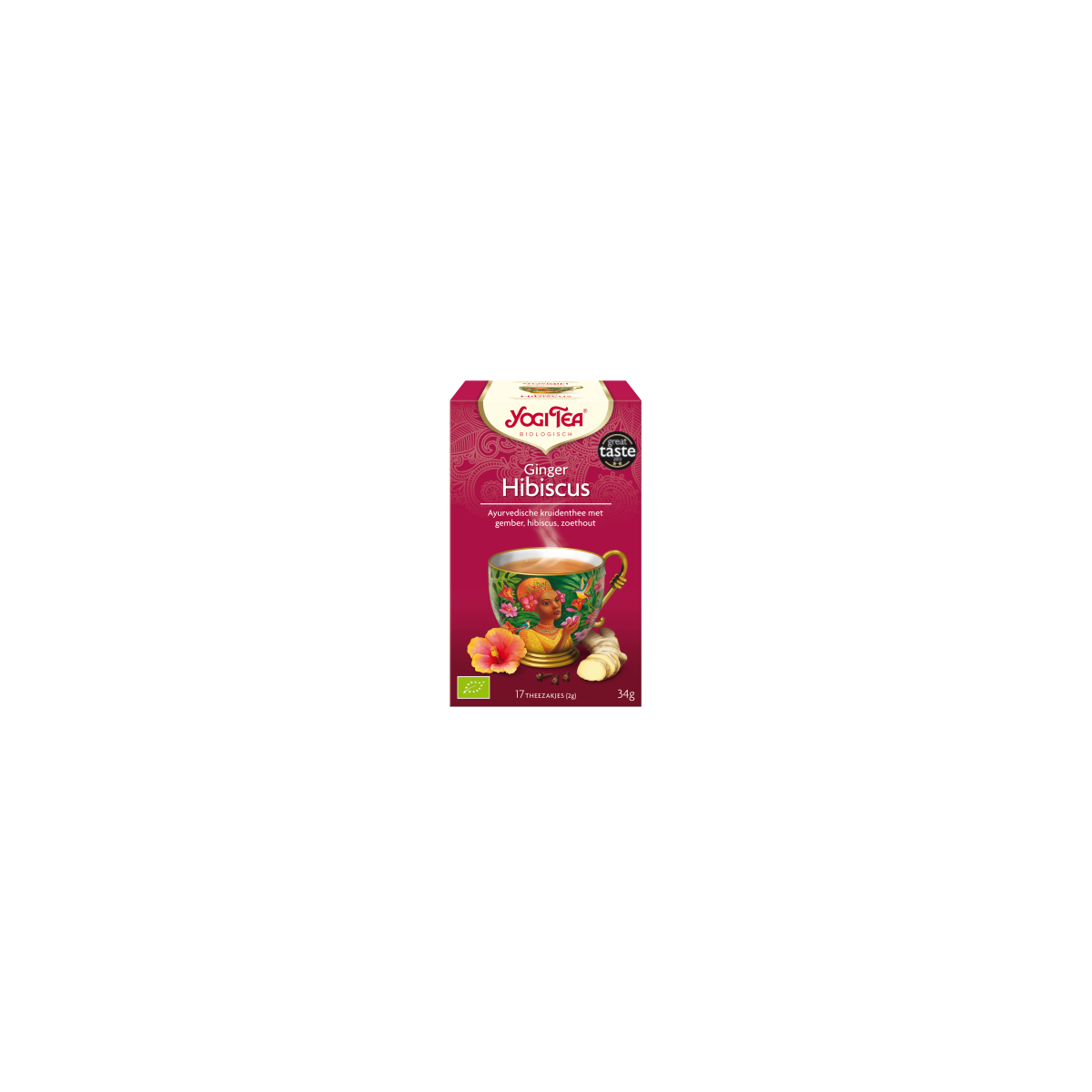 Yogi Tea gember hibiscus thee 17 stuks