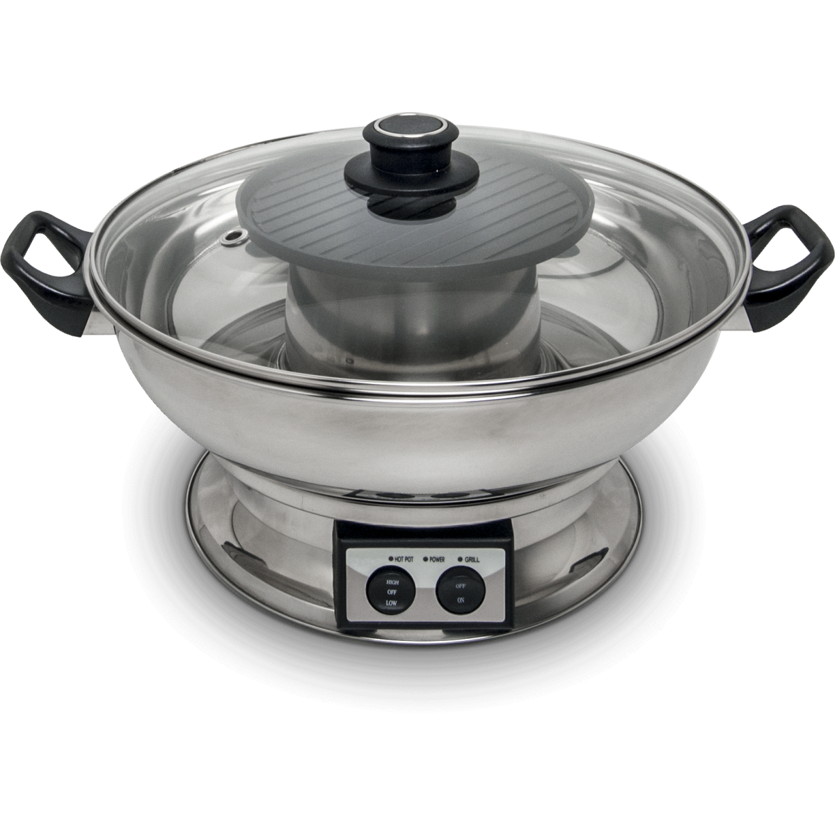 Elektronische hot pot met grillplaat 3.8 liter