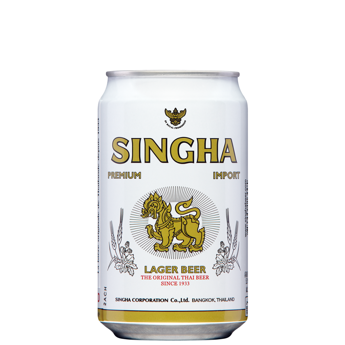 Singha beer can 5% alc 330ml
