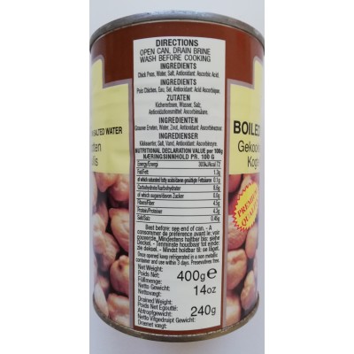 TRS chick peas in brine 400gr