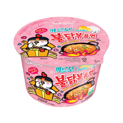 SamYang bowl spicy instant carbonara noodles with chicken 105gr