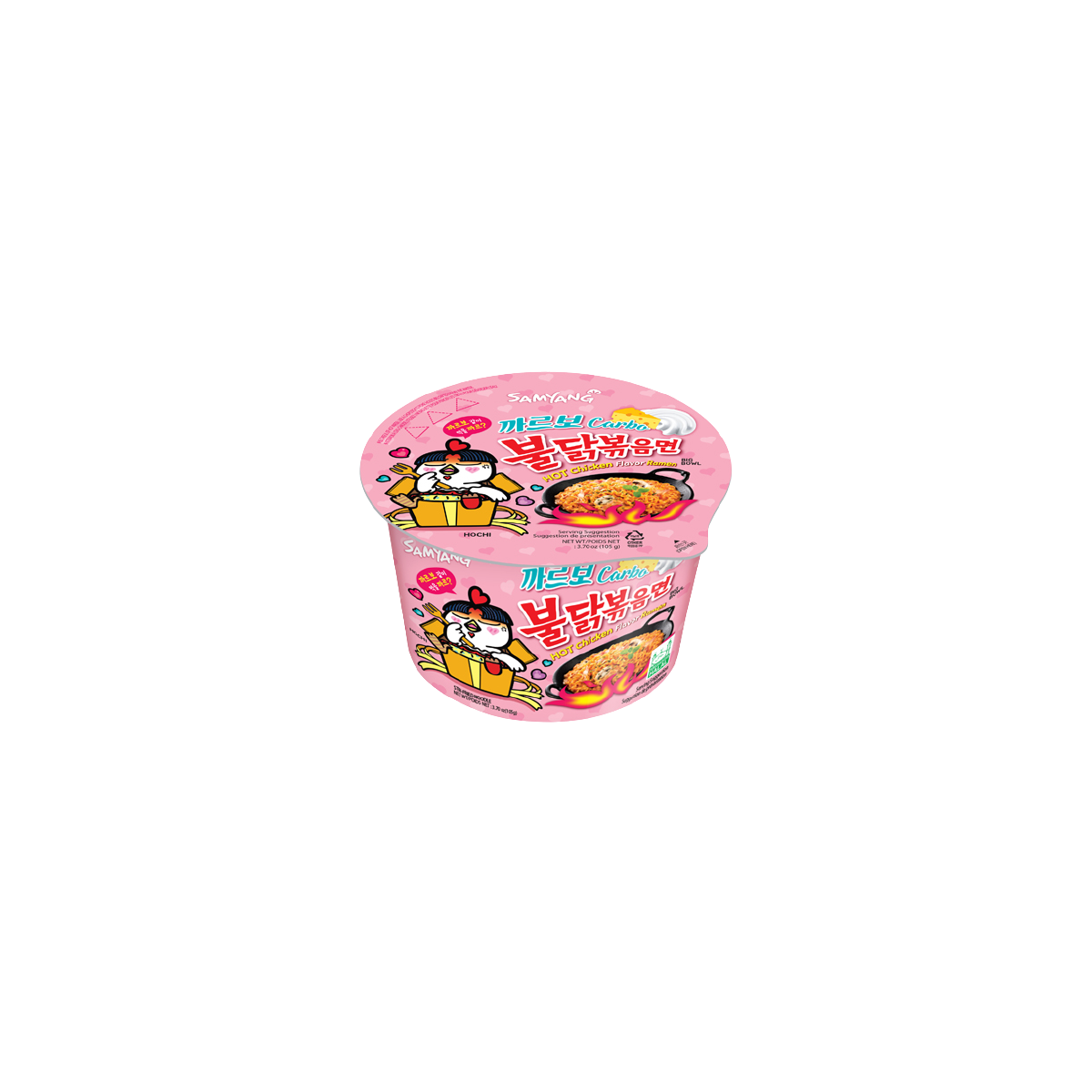SamYang bowl scharfe Instant-Carbonara-Nudeln mit Hähnchen 105gr