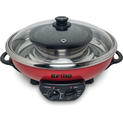 Elektronische hot pot met koreaanse grillplaat 5 liter