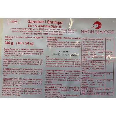 Culimer ebi langoustines panées avec queue 10x24gr