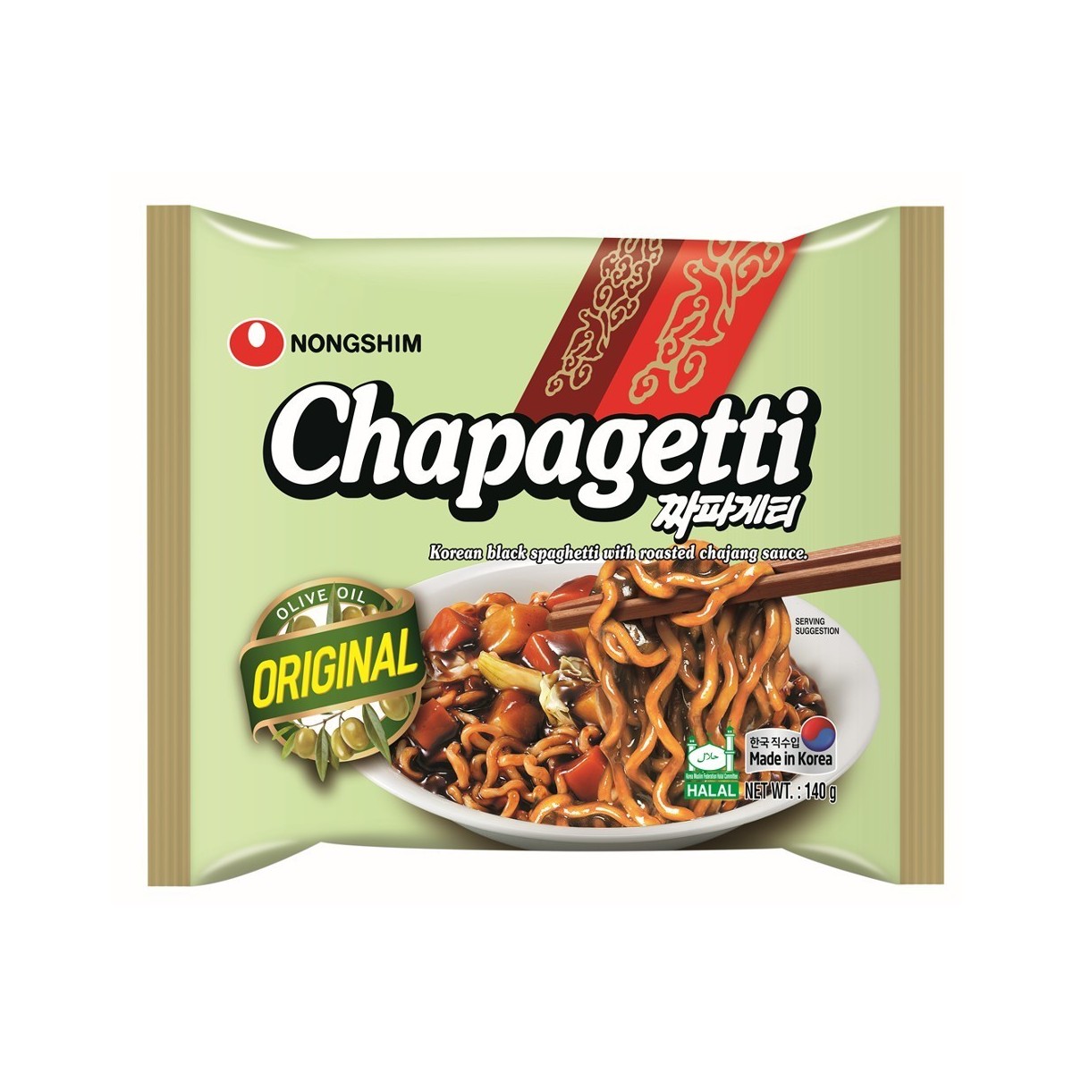 Nongshim chapaghetti Instant-Nudeln mit gerösteter Chajang-Sauce 140gr