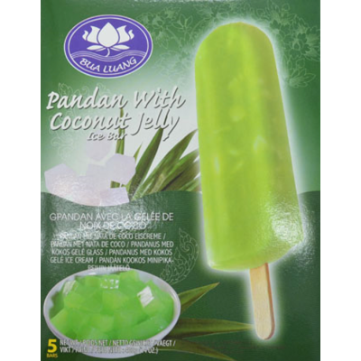 Bua Luang glace au pandan végétalienne à la gelée de noix de coco (pandan ice cream) 5 pièces