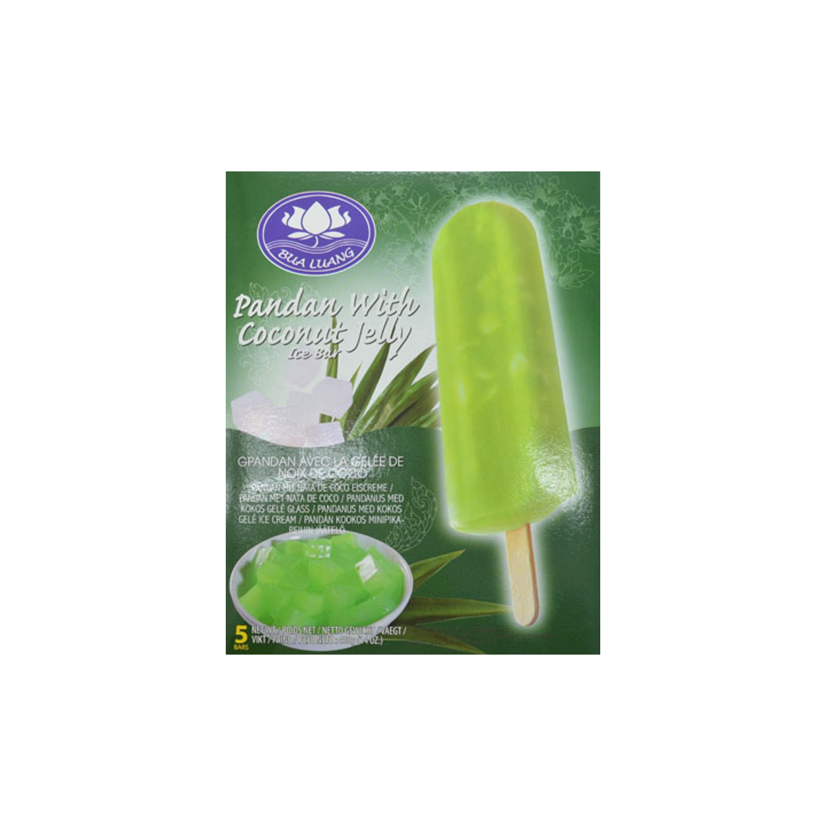 Bua Luang Veganes Panda-Eis mit Kokosgelee 5 Stück