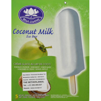 Bua Luang glace vegan à la noix de coco 5 pièces