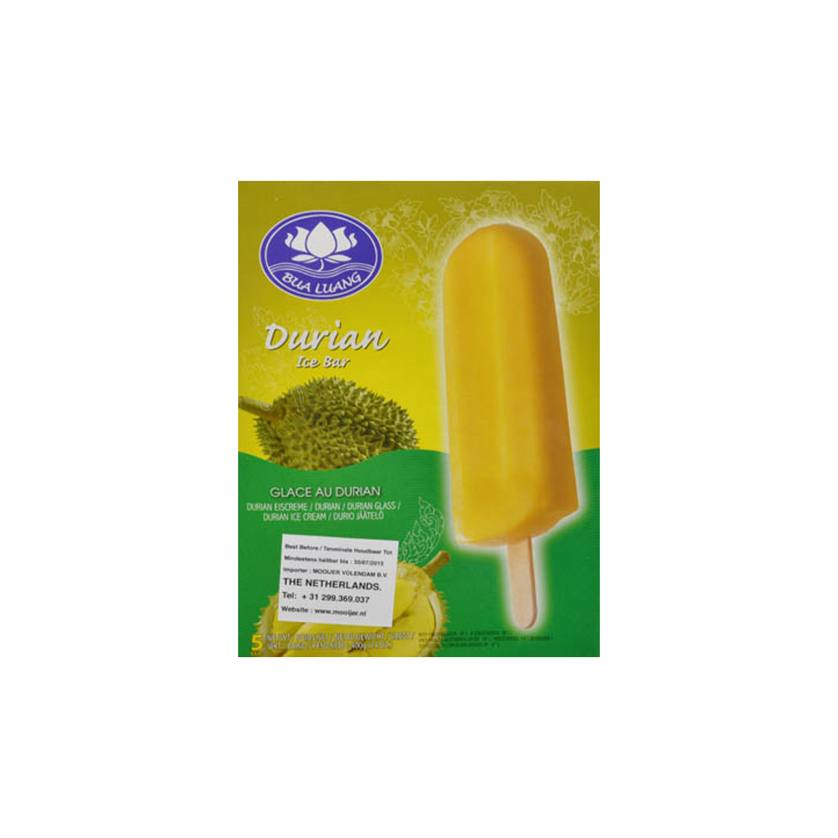 Bua Luang vegan durian ijs 5 stuks