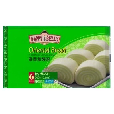 Happy Belly oriental pandan bread 6pcs 300gr