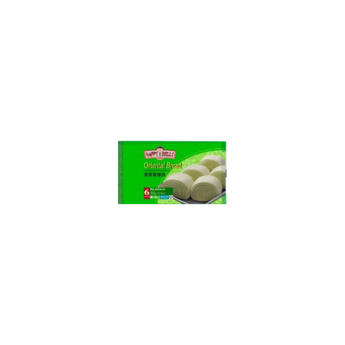 Happy Belly pain pandan oriental (oriental pandan bread) 6pcs 300gr