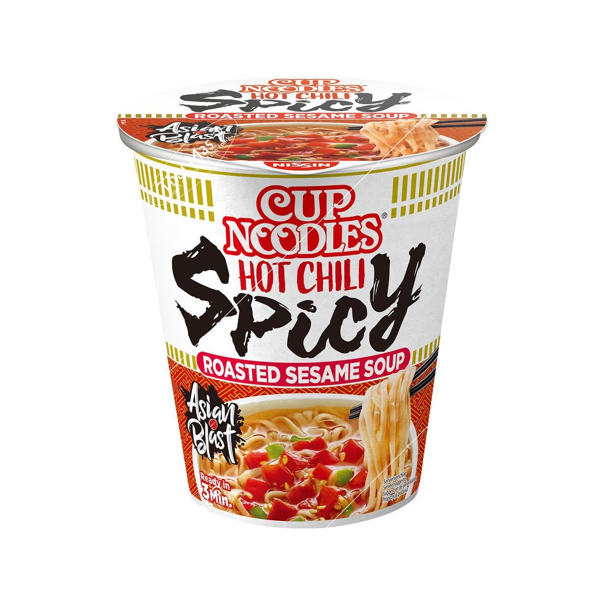 Nissin cup scharfe Instantnudeln mit geröstetem Sesam 66gr