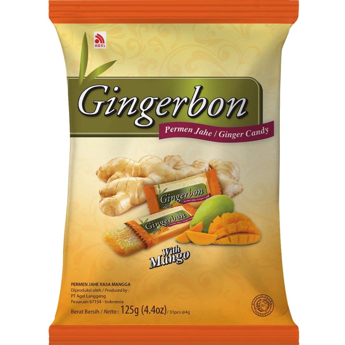 Agel gingerbon with mango 125gr