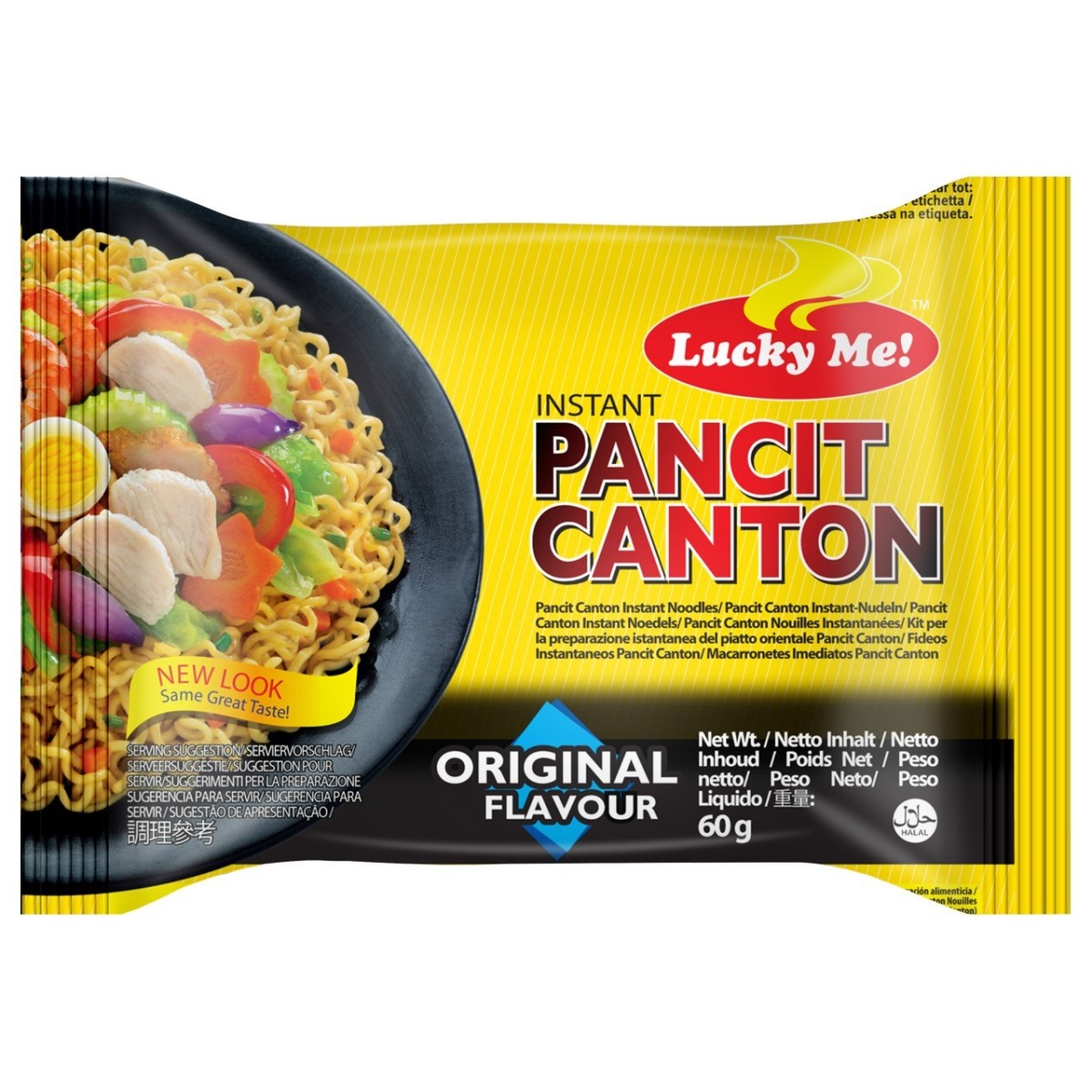 Lucky Me boîte 24x nouilles instantanées originales pancit canton 60gr